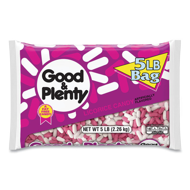 THE HERSHEY COMPANY Good & Plenty 24600004 Licorice Candy, 5 lb Bag