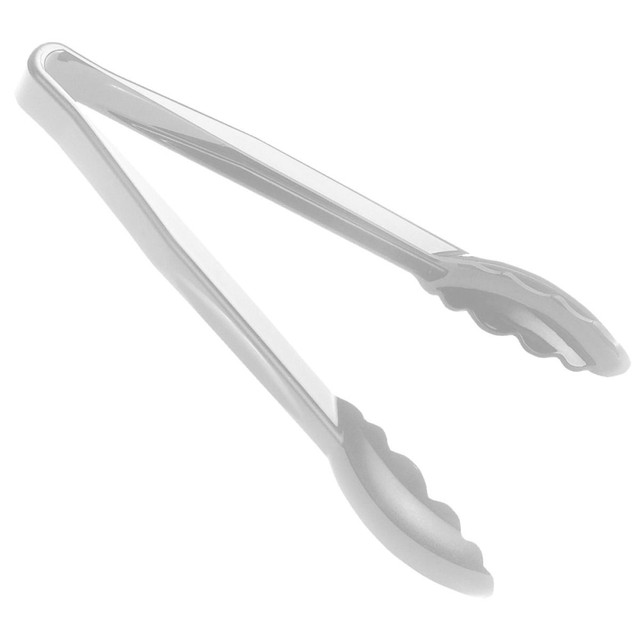 CAMBRO MFG. CO. 9TGS135 Cambro Plastic Tongs, Scallop Grip, 9in, Clear, Pack Of 12 Tongs