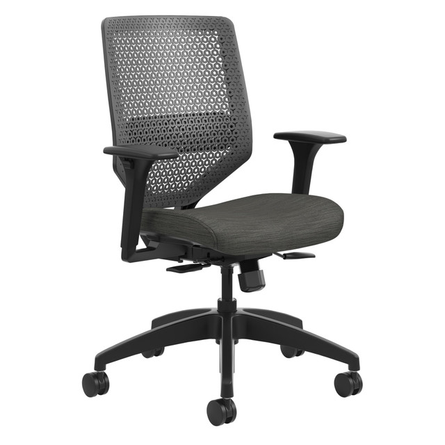 HNI CORPORATION HON HONSVR1ACLC10TK  Solve Fabric Mid-Back Task Chair, ReActiv Back, Ink/Black