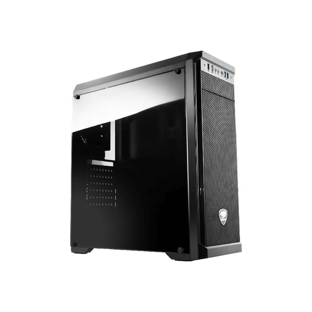 COMPUCASE CORP. MX330-G Cougar MX330-G - Mid tower - ATX - windowed side panel (tempered glass) - no power supply (ATX / PS/2) - USB/Audio