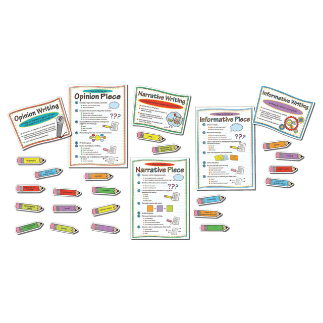 CARSON-DELLOSA PUBLISHING LLC 110249 Carson-Dellosa Bulletin Board Set, Writing Modes, Pack Of 27 Pieces