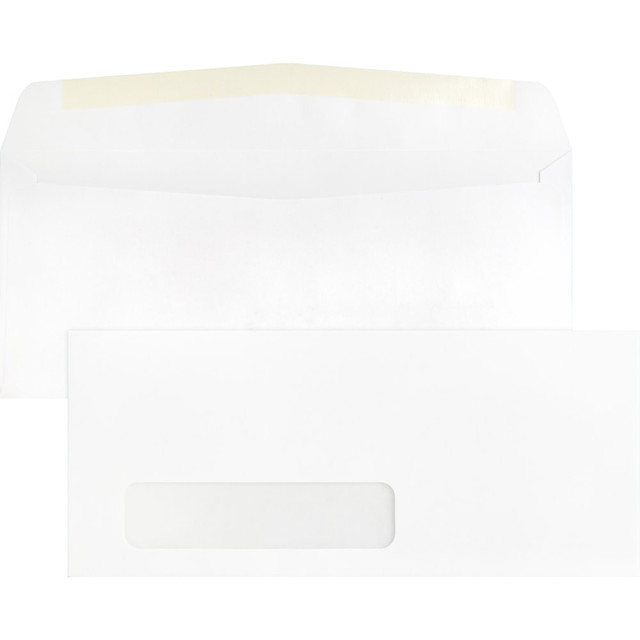 SP RICHARDS 42251 Business Source Economical No. 10 Window Envelope - Single Window - #10 - 9 1/2in Width x 4 1/8in Length - 24 lb - 500 / Box - White