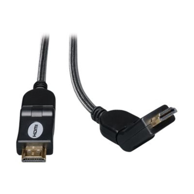 TRIPP LITE P568-003-SW Eaton Tripp Lite Series High-Speed HDMI Cable with Swivel Connectors, Digital Video with Audio, UHD 4K (M/M), 3 ft. (0.91 m) - HDMI cable - HDMI male to HDMI male - 3 ft - triple shielded