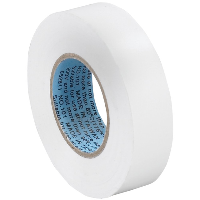 B O X MANAGEMENT, INC. T96461810PKW Tape Logic 6180 Electrical Tape, 1.25in Core, 0.75in x 60ft, White, Case Of 10