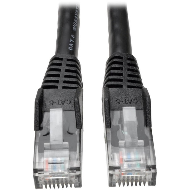 TRIPP LITE N201-015-BK Cat6 Gigabit Snagless Molded Patch Cable, 15ft, Black TRIPP LITE N201-015-BK Cat6 Gigabit Snagless Molded Patch Cable, 15ft, Black