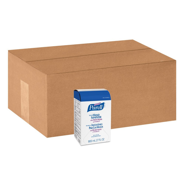 GOJO INDUSTRIES INC 965712 Purell Instant Hand Sanitizer Refills, Unscented, 800 mL, Case Of 12