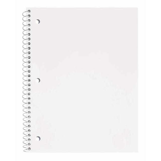 OFFICE DEPOT OD23298502 Just Basics Poly Spiral Notebook, 8in x 10-1/2in, 1 Subject, Wide Ruled, 70 Sheets, White OFFICE DEPOT OD23298502 Just Basics Poly Spiral Notebook, 8in x 10-1/2in, 1 Subject, Wide Ruled, 70 Sheets, White