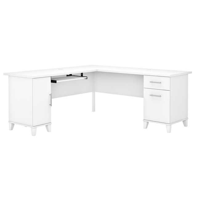 BUSH INDUSTRIES INC. WC81910K Bush Business Furniture Somerset 72inW L-Shaped Corner Desk, White, Standard Delivery