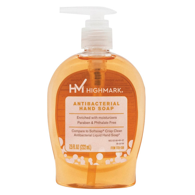OFFICE DEPOT 1000039761 Highmark Antibacterial Liquid Hand Soap, Clean Scent, 7.5 Oz, Orange OFFICE DEPOT 1000039761 Highmark Antibacterial Liquid Hand Soap, Clean Scent, 7.5 Oz, Orange