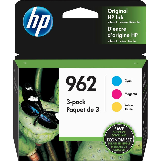 HP INC. HP 3YP00AN  962 Cyan, Magenta, Yellow Ink Cartridges, Pack Of 3, 3YP00AN