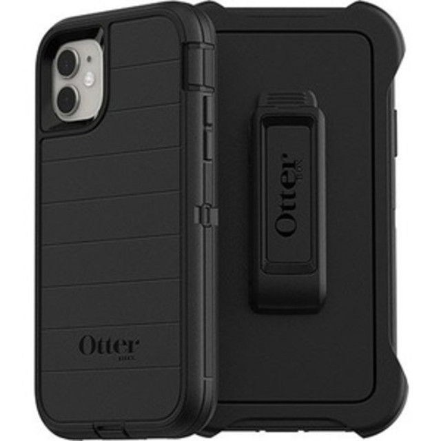 OTTER PRODUCTS LLC 77-81078 OtterBox Defender Series Pro Rugged Carrying Case Holster For Apple iPhone 11 Smartphone, Black OTTER PRODUCTS LLC 77-81078 OtterBox Defender Series Pro Rugged Carrying Case Holster For Apple iPhone 11 Smartphone, Black