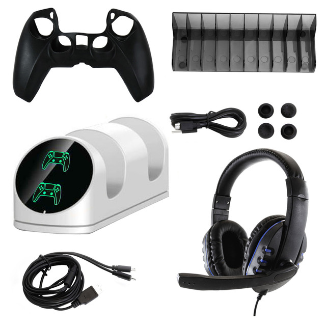 MEGAGOODS, INC. 995115475M GameFitz 10-In-1 Accessories Kit For PlayStation 5