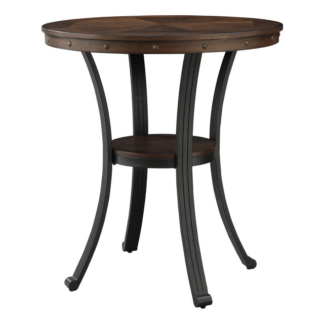 L. POWELL ACQUISITION CORP. ODP2241 Powell Vinessa Pub Table, 40inH x 36inDia., Rustic Umber/Brown L. POWELL ACQUISITION CORP. ODP2241 Powell Vinessa Pub Table, 40inH x 36inDia., Rustic Umber/Brown