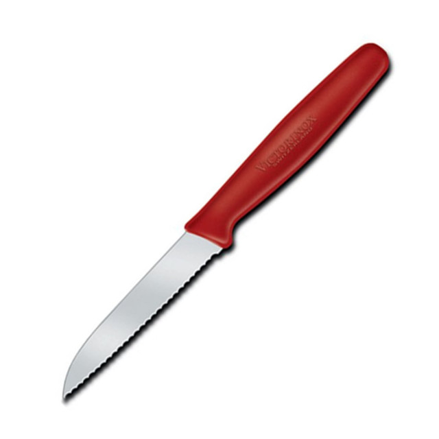 TRG - SWISS GEAR Victorinox 40605  Serrated Sheeps Foot Paring Knife, 3-1/4in, Red