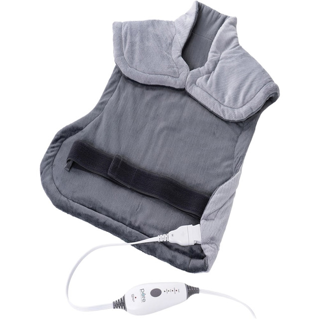 BEAR DOWN CONSULTING PEHPBACK-G Pure Enrichment PureRelief XL Back & Neck Heating Pad, 14in x 29in, Gray