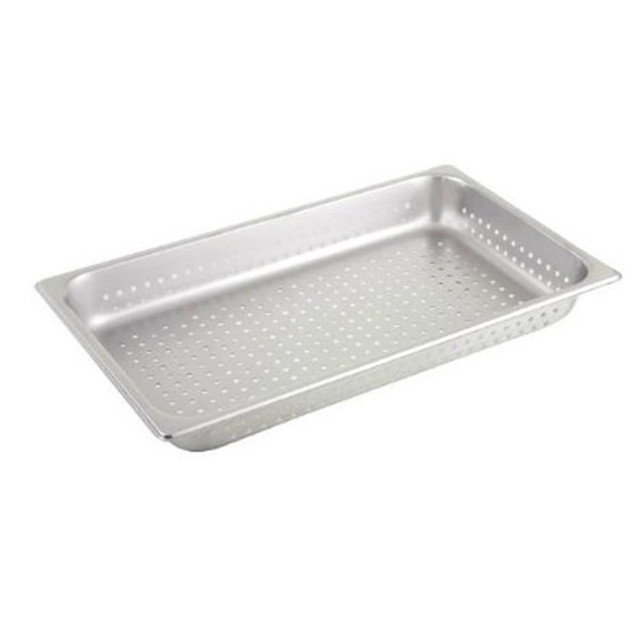 WINCO SPFP2 Full-Size 2-1/2in Perforated Steam Table Pan, Silver WINCO SPFP2 Full-Size 2-1/2in Perforated Steam Table Pan, Silver