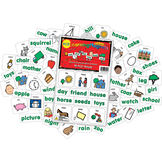 BARKER CREEK PUBLISHING, INC. LM3005 Barker Creek Magnets, Learning Magnets, PCS Nouns Set, Grades Pre-K+, Pack Of 180