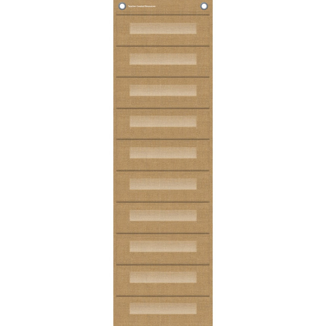 ARTHUR SCHUMAN INC. TCR20840 Teacher Created Resources File Storage Pocket Chart With 10 Pockets, 14in x 58in, Burlap ARTHUR SCHUMAN INC. TCR20840 Teacher Created Resources File Storage Pocket Chart With 10 Pockets, 14in x 58in, Burlap