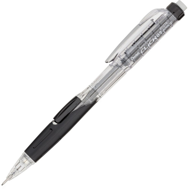 PENTEL OF AMERICA, LTD. PD279TA Pentel Twist-Erase CLICK Mechanical Pencil, 0.9mm, #2 Lead, 59% Recycled, Black/Transparent Barrel