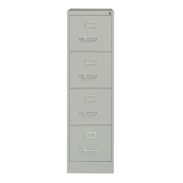 HIRSH INDUSTRIES LLC 22733 Hirsh 22inD Vertical 4-Drawer File Cabinet, Light Gray HIRSH INDUSTRIES LLC 22733 Hirsh 22inD Vertical 4-Drawer File Cabinet, Light Gray