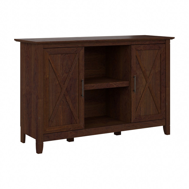 BUSH INDUSTRIES INC. KWS146BC-03 Bush Furniture Key West 47inW Accent Cabinet With Doors, Bing Cherry, Standard Delivery BUSH INDUSTRIES INC. KWS146BC-03 Bush Furniture Key West 47inW Accent Cabinet With Doors, Bing Cherry, Standard Delivery