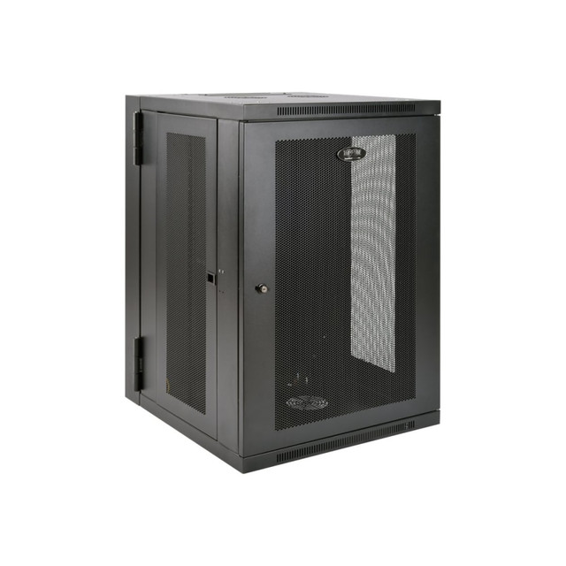 TRIPP LITE SRW18USDP  18U Wall Mount Rack Enclosure Server Cabinet Swinging Hinged Door Deep - Rack cabinet - wall mountable - black - 18U - 19in