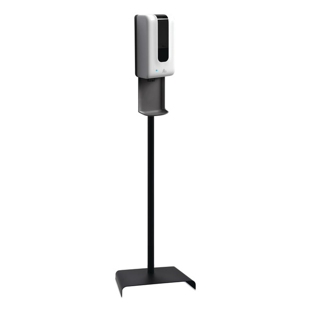 STAPLES, INC. F1406-S-T-S Alpine GN1 Automatic Hand Sanitizer Dispenser With Floor Stand And Tray, Gray/White STAPLES, INC. F1406-S-T-S Alpine GN1 Automatic Hand Sanitizer Dispenser With Floor Stand And Tray, Gray/White