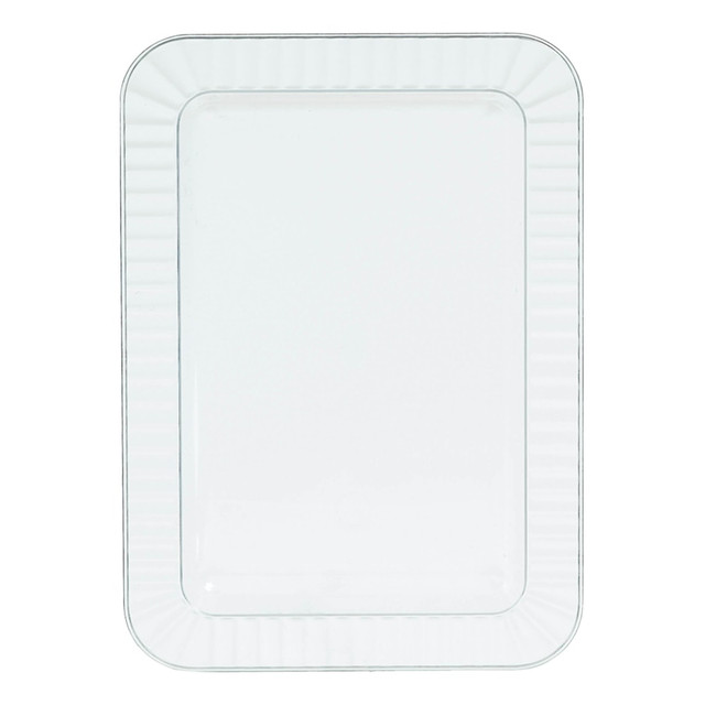 AMSCAN CO INC 430700.86 Amscan Plastic Appetizer Trays, 5in x 7in, Clear, Pack Of 32 Trays