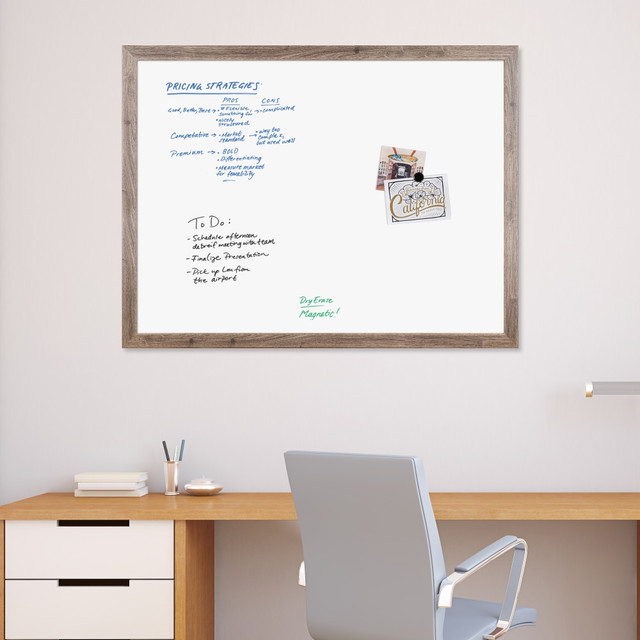 UBRANDS, LLC 4893U00-01 U Brands Decor Magnetic Dry-Erase Board, 48in X 36in, Rustic Wood Frame, Actual Size 47in X 35in (4893U00-01)
