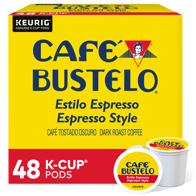 THE J.M. SMUCKER COMPANY 5000346117 Cafe Bustelo Espresso Roast Coffee K-Cup Pods, Box Of 48