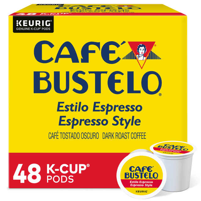 THE J.M. SMUCKER COMPANY Cafe Bustelo 5000346117  Espresso Roast Coffee K-Cup Pods, Box Of 48