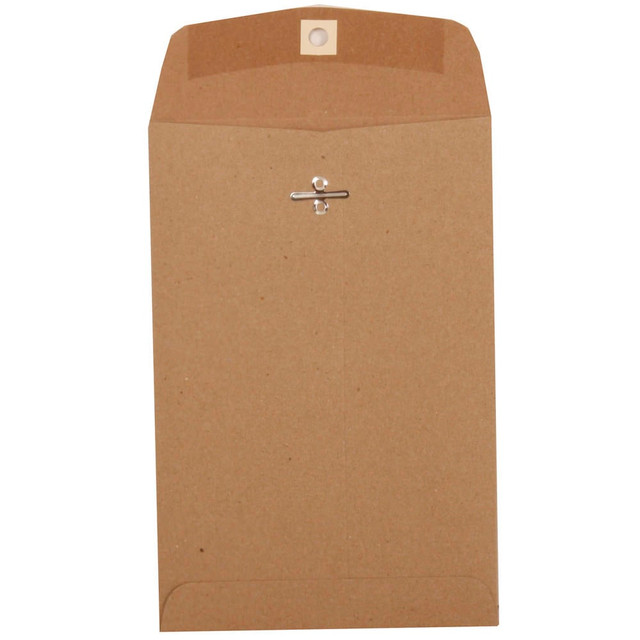 MIMO MONITORS 563120844 JAM Paper Open-End 6in x 9in Manila Envelopes, Gum Closure, Brown Kraft, Pack Of 25