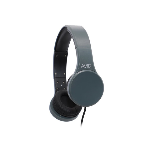 CALIFONE INTERNATIONAL, INC. AVID 2EDU-421332-GRY  AE-42 - Headphones with mic - on-ear - wired - 3.5 mm jack - anthracite gray