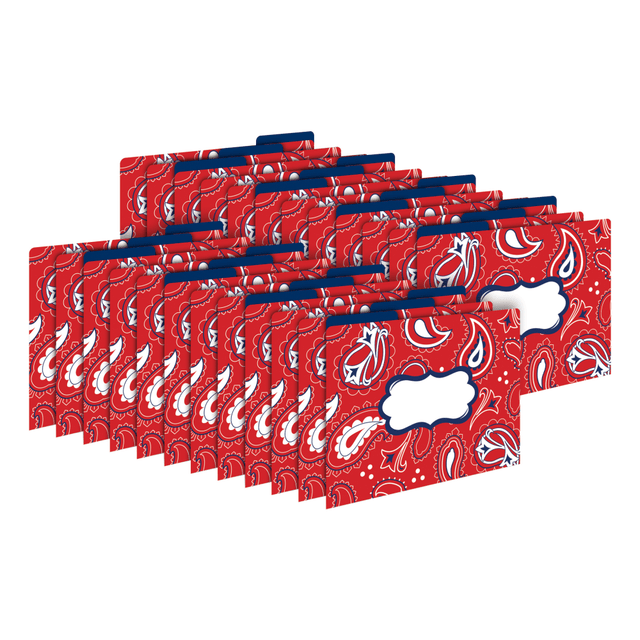 BARKER CREEK PUBLISHING, INC. BC3943 Barker Creek Tab File Folders, Letter Size, Bandana, Pack Of 24 Folders BARKER CREEK PUBLISHING, INC. BC3943 Barker Creek Tab File Folders, Letter Size, Bandana, Pack Of 24 Folders