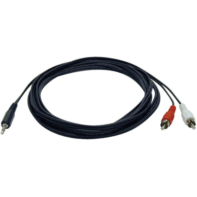 TRIPP LITE P314-012  12ft Mini Stereo to 2 RCA Audio Y Splitter Adapter Cable 3.5mm M/M 12ft - (3.5mm M to 2x RCA M), 12-ft."