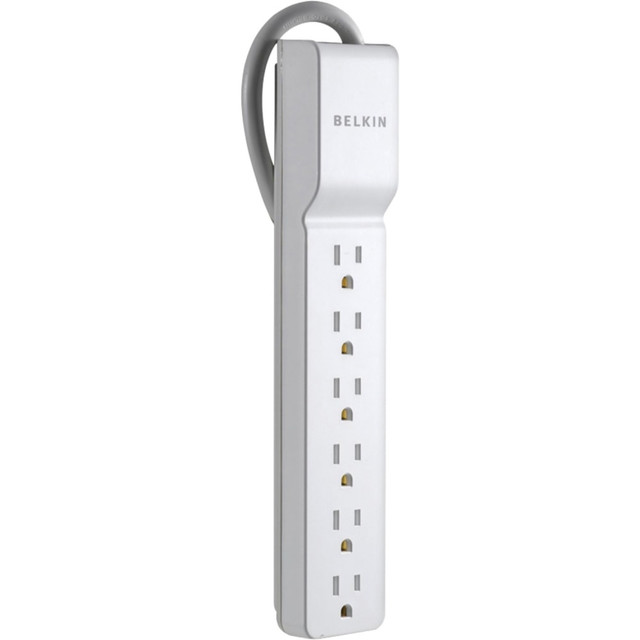 BELKIN, INC. BE106000-2.5 Belkin Home/Office Series Surge Protector With 6 Outlets, 2.5ft Cord