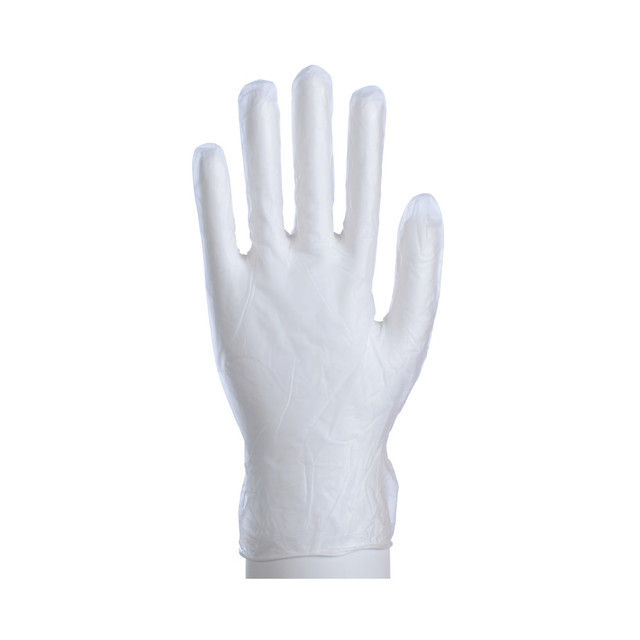 PACKAGING DYNAMICS Daxwell F10001747CT  Vinyl Powder Gloves, X-Large, Clear, 10 Gloves Per Pack, Box Of 10 Packs