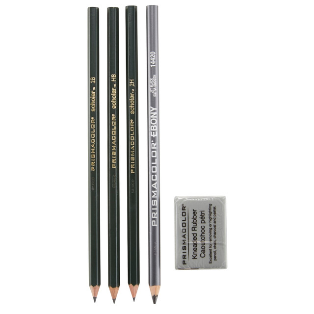 NEWELL BRANDS INC. 2502 Prismacolor Design Drawing Pencil Set, 4 Pencils, 1 Eraser