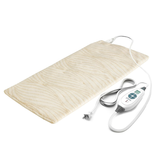 BEAR DOWN CONSULTING Pure Enrichment PELUXWAV-S  PureRelief Luxe Micromink Heating Pad, Sand Waves