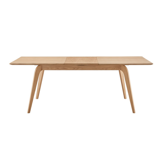 EURO STYLE, INC. 38934-OAK Eurostyle Lawrence Extendable Dining Table, 30inH x 82-1/2inW x 35-1/2inD, Oak