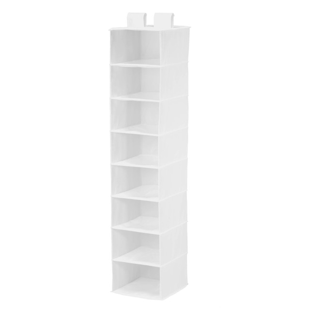 HONEY-CAN-DO INTERNATIONAL, LLC SFT-01239 Honey-Can-Do 8-Shelf Hanging Vertical Closet Organizer, 54inH x 12inW x 12inD, White