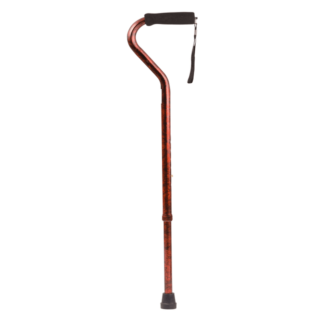 MABIS HEALTHCARE, INC. 502-1300-9914 DMI Designer Adjustable Offset-Handle Aluminum Cane, 39in, Copper Swirl
