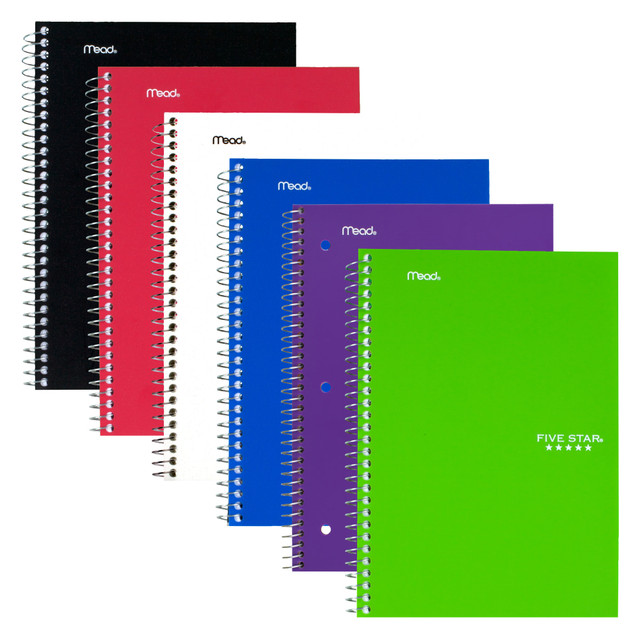 ACCO BRANDS USA, LLC 06180 Five Star Notebook, 6in x 9 1/2in, 2 Subjects, College Ruled, 100 Sheets