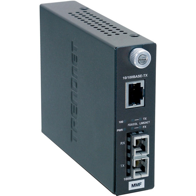 TRENDNET INC. TRENDnet TFC-110MSC  TFC-110 MSC - Fiber media converter - 100Mb LAN - 10Base-T, 100Base-FX, 100Base-TX - SC multi-mode / RJ-45 - up to 1.2 miles - TAA Compliant