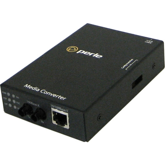 PERLE SYSTEMS 05050524 Perle S-110-S2ST20 Fast Ethernet Media Converter - 1 x Network (RJ-45) - 1 x ST Ports - 100Base-LX, 10/100Base-TX - 12.43 Mile - External