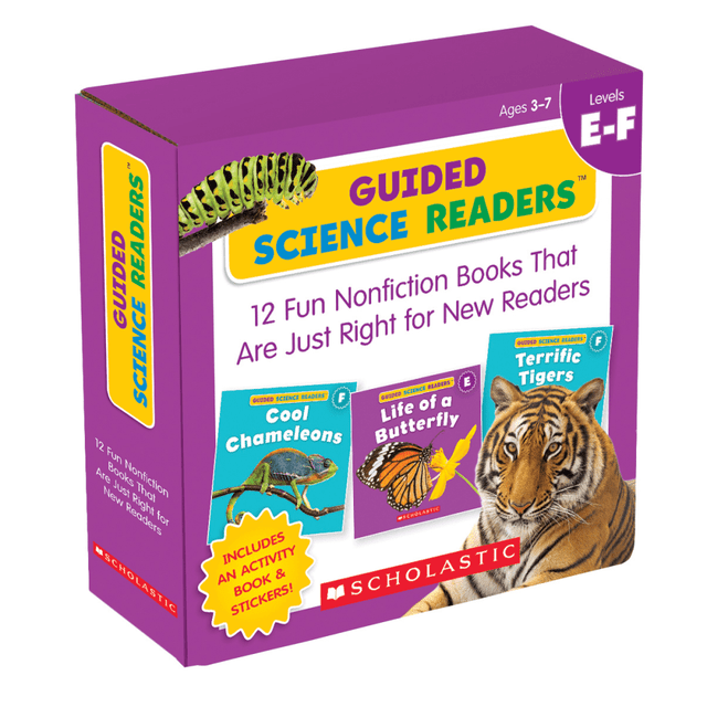 SCHOLASTIC INC 809118 Scholastic Teacher Resources Guided Science Readers Parent Pack, Levels E & F, Pre-K To 1st Grade, Pack Of 16 SCHOLASTIC INC 809118 Scholastic Teacher Resources Guided Science Readers Parent Pack, Levels E & F, Pre-K To 1st Grade, Pack Of 16