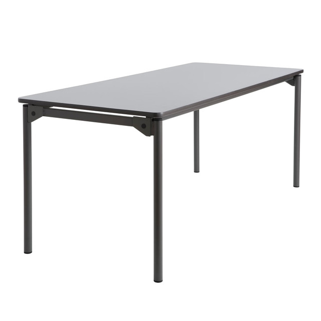 ICEBERG ENTERPRISES LLC 65827 Iceberg Maxx Legroom-Series Wood Folding Table, 30inW x 60inD, Gray/Black