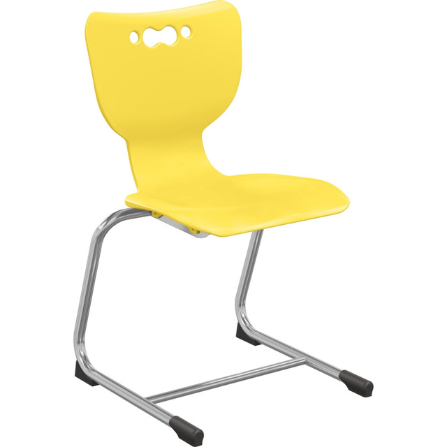 MOORECO INC 53218-1-YELLOW-NA-CH MooreCo Hierarchy Armless Cantilever Chair, 18in Seat Height, Yellow