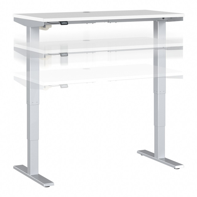 BUSH INDUSTRIES INC. Bush Business Furniture M4S4824WHSK Move 40 Series by Bush Business Furniture Electric 48inW Height-Adjustable Standing Desk, 48in x 24in, White/Cool Gray Metallic, Standard Delivery