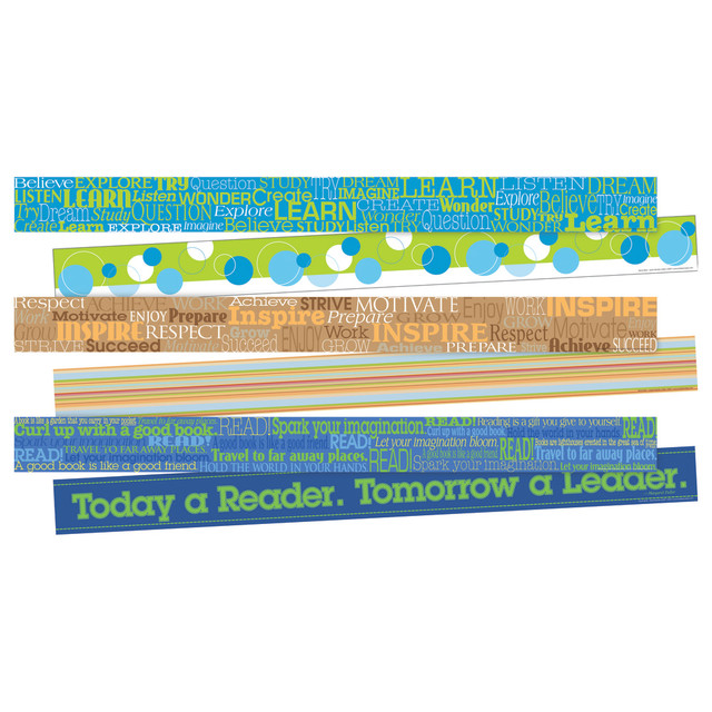 BARKER CREEK PUBLISHING, INC. BC3732 Barker Creek Double-Sided Border Strips, 3in x 35in, Word Wall, Set Of 36
